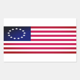 Sticker Rectangulaire Drapeau Betsy Ross