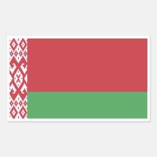 Sticker Rectangulaire Drapeau biélorusse, Drapeau biélorusse