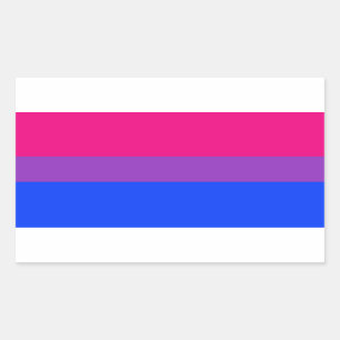 Sticker Rectangulaire Drapeau bisexuel de fierté