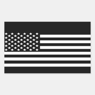 Sticker Rectangulaire Drapeau BW US
