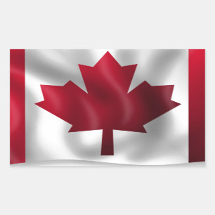 Sticker Rectangulaire Drapeau canadien