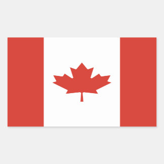 Sticker Rectangulaire Drapeau canadien patriotique