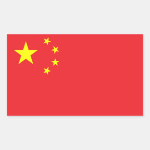 Sticker Rectangulaire Drapeau chinois