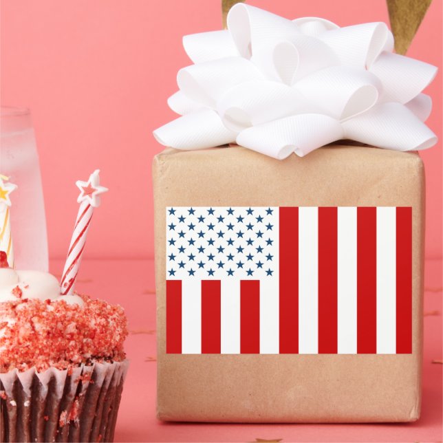 Sticker Rectangulaire Drapeau civil des États-Unis en temps de paix (Fête)
