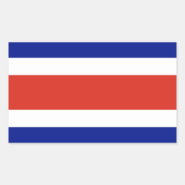 Sticker Rectangulaire Drapeau civil du Costa Rica (Devant)