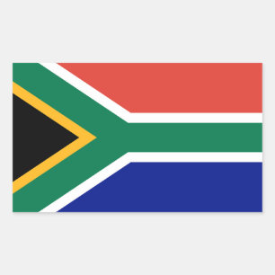 Sticker Rectangulaire Drapeau d'Afrique du Sud