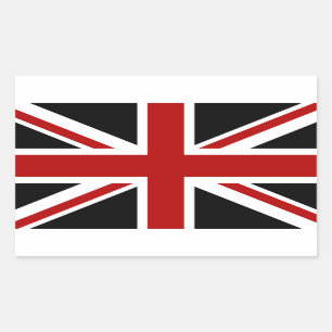 Sticker Rectangulaire Drapeau d'Angleterre noir rouge blanc