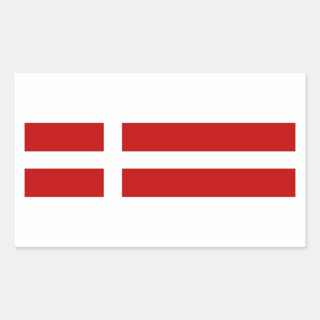 Sticker Rectangulaire Drapeau danois (Devant)