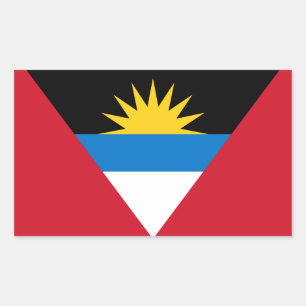Sticker Rectangulaire Drapeau d'Antigua-et-Barbuda