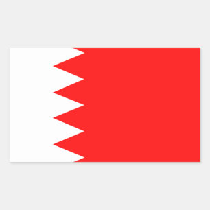 Sticker Rectangulaire Drapeau de Bahreïn QUATRE