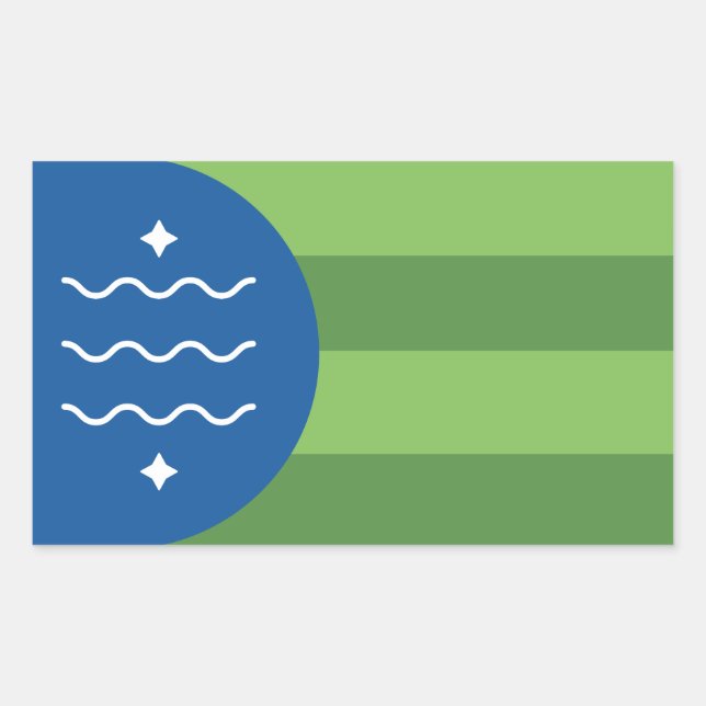 Sticker Rectangulaire Drapeau de Bellingham, Washington (Devant)