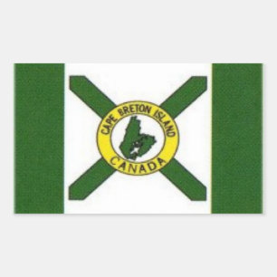 Sticker Rectangulaire Drapeau de Breton de cap, Canada