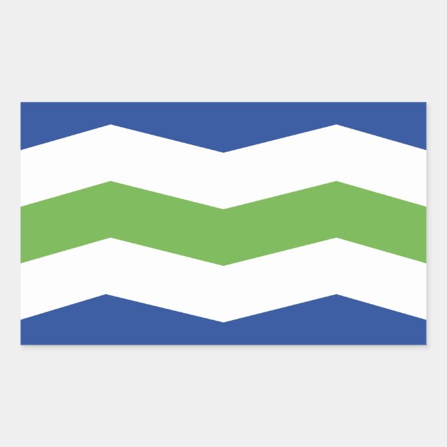 Sticker Rectangulaire Drapeau de Burlington, Vermont (Devant)