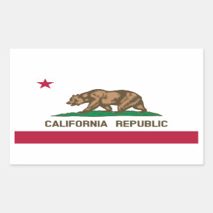 Sticker Rectangulaire Drapeau de Californie