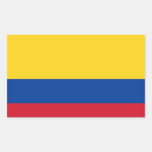 Sticker Rectangulaire Drapeau de Colombie