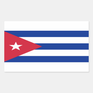 Sticker Rectangulaire Drapeau de Cuba