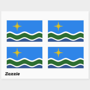 Sticker Rectangulaire Drapeau de Duluth, Minnesota