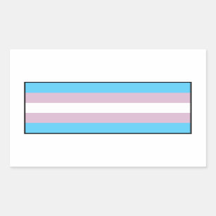 Sticker Rectangulaire Drapeau de fierté de transsexuel