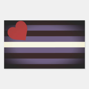 Sticker Rectangulaire Drapeau de fierté en cuir