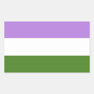 Sticker Rectangulaire Drapeau de fierté genderqueer