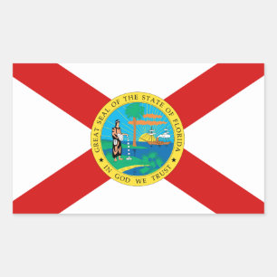 Sticker Rectangulaire Drapeau de Floride