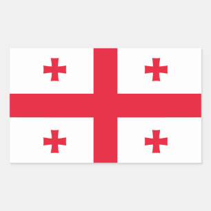 Sticker Rectangulaire Drapeau de Géorgie