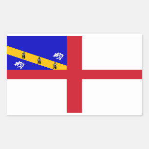Sticker Rectangulaire Drapeau de Herm