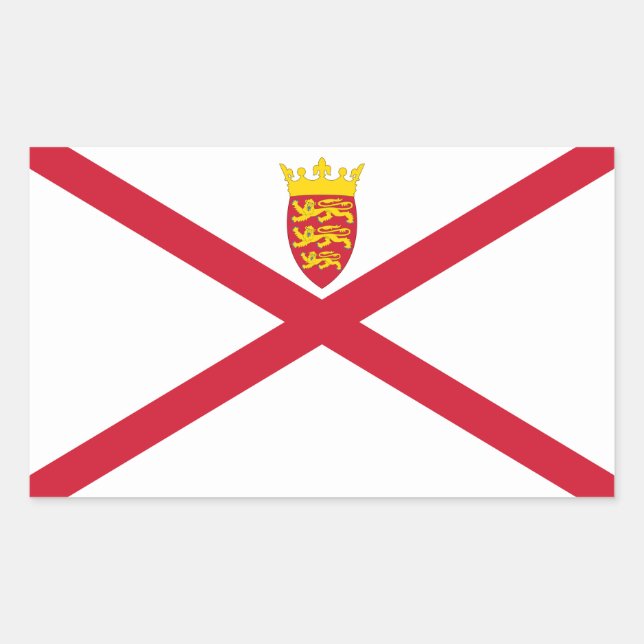 Sticker Rectangulaire Drapeau de Jersey (Devant)