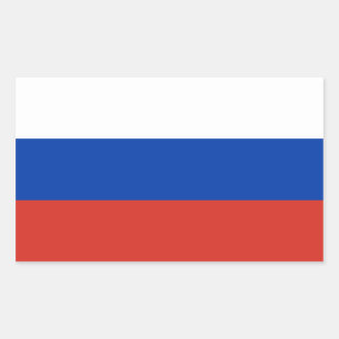 Sticker Rectangulaire Drapeau de la Fédération de Russie