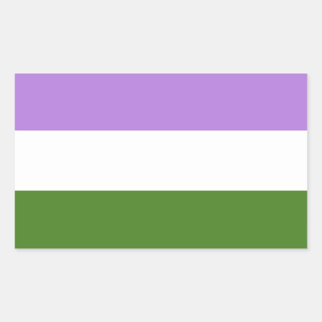 Sticker Rectangulaire Drapeau de la fierté de genre (Devant)