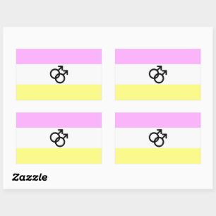 Sticker Rectangulaire Drapeau de la fierté de Twink