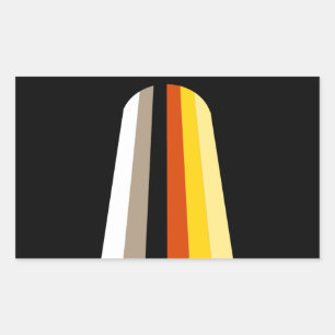 Sticker Rectangulaire Drapeau de la Fierté des cheveux longs
