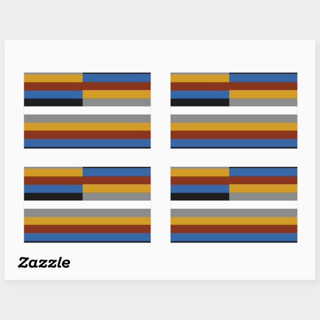 Sticker Rectangulaire Drapeau de la fierté fériée (Feuille)