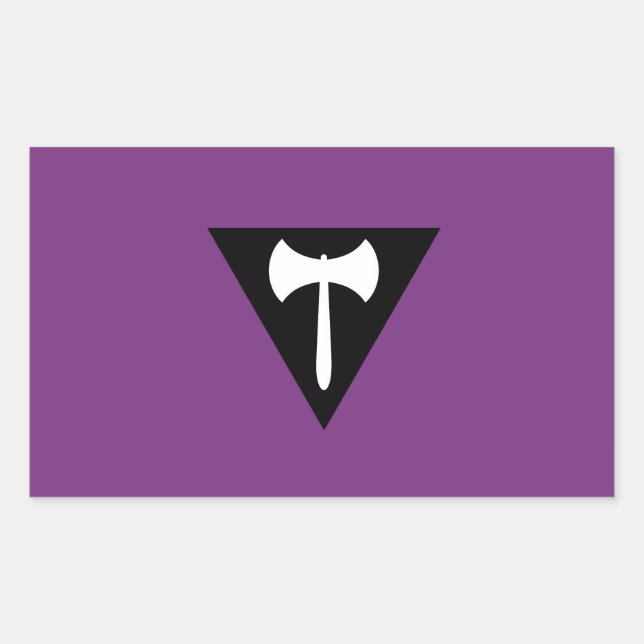 Sticker Rectangulaire Drapeau de la fierté lesbienne (Devant)