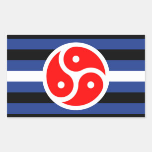 Sticker Rectangulaire Drapeau de la Fierté Pratique en Cuir