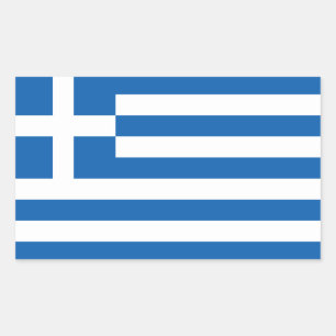 Sticker Rectangulaire Drapeau de la Grèce