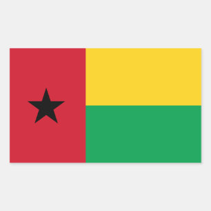 Sticker Rectangulaire Drapeau de la Guinée Bissau