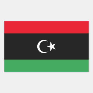 Sticker Rectangulaire Drapeau de la Libye patriotique