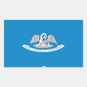 Sticker Rectangulaire Drapeau de la LOUISIANE -