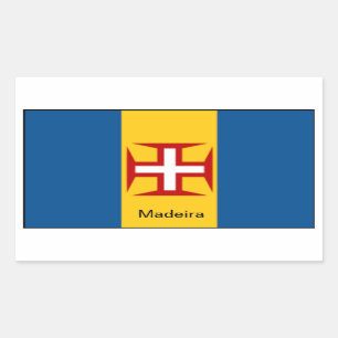 Sticker Rectangulaire Drapeau de la Madère