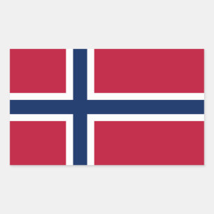 Sticker Rectangulaire Drapeau de la Norvège