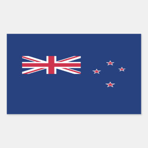 Sticker Rectangulaire Drapeau de la Nouvelle-Zélande