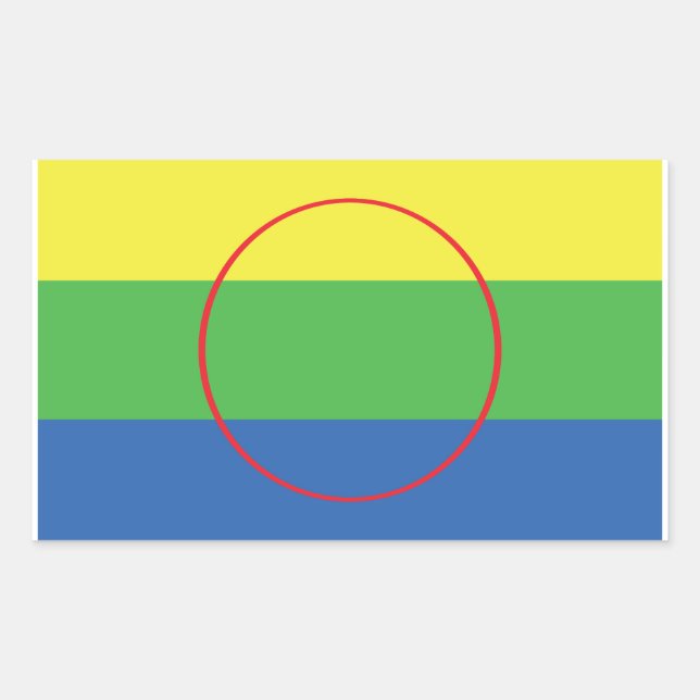 Sticker Rectangulaire Drapeau de la Première nation Peguis (Devant)