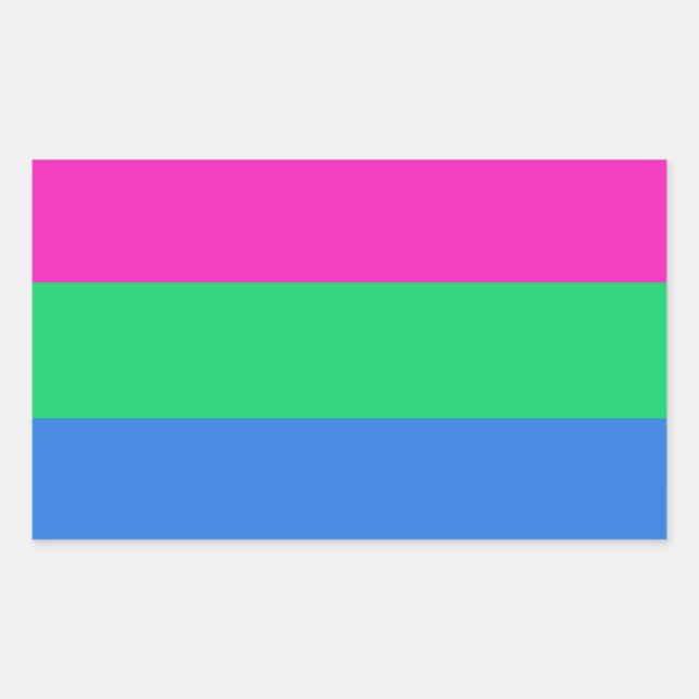 Sticker Rectangulaire Drapeau de la Pride (Devant)