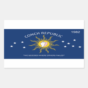 Sticker Rectangulaire Drapeau de la République de conque