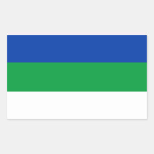 Sticker Rectangulaire Drapeau de la République de Komi