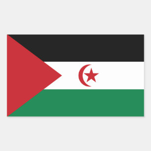 Sticker Rectangulaire Drapeau de la République démocratique arabe sahrao