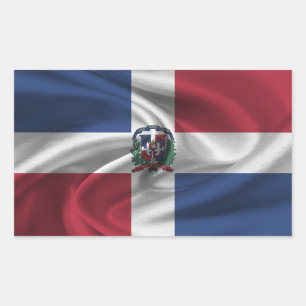 Sticker Rectangulaire Drapeau de la République dominicaine