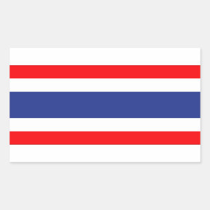 Sticker Rectangulaire Drapeau de la Thaïlande