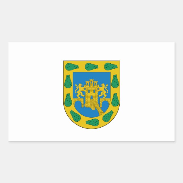 Sticker Rectangulaire Drapeau de la ville de Mexico (Devant)